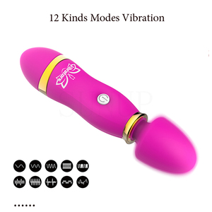 Caja personalizada gratis-Dildo Vibradores AV Stick G Spot 12 tipos de modos Estimulador de clítoris Mini masturbador Gags Bozales - Product Image 4