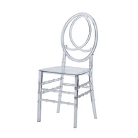 Chaises empilables en plastique PP de style chivalerie, directement de l'usine, pour mariage