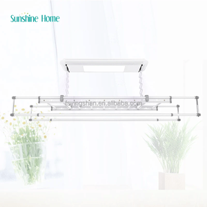 Smart <b>Ceiling</b> Clothes Dryer Rack 100cm Telescopic Foldable Metal Pole Indoor Storage Laundry Area Drying Solution - Product Image 5