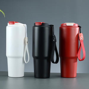 Seefine Gourde Isotherme <span class=keywords><strong>Classique</strong></span> Carrée en Acier Inoxydable à Double Paroi, Isolation Thermique 6-12 Heures, avec Couvercle Personnalisé et Paille, Modèle 2023 - Product Image 3