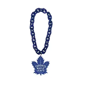사용자 정의 하이 퀄리티 개인화 된 토론토 메이플 리프 블루 팬 체인 목걸이 사용자 정의 로고