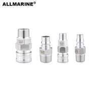 Raccord rapide en acier pour tuyau d'air Allmarine, basse pression, zingué, 9mm/11mm/15mm, mâle/femelle, modèle 30SH 30PH