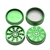 Broyeur à herbes sèches Vortex 4 couches 63 mm en aluminium avec grattoir à pollen