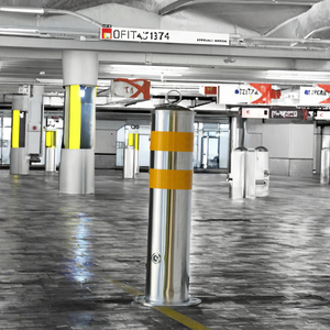 Poteau vertical en acier inoxydable Bollard Outdoor Roadway & Parking Restriction Traffic Safety Product - Product Image 6
