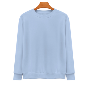 Sweat-shirts unisexes en molleton à col rond avec logo personnalisé, manches longues, pull-over pour homme, 100% coton, jersey uni pour l'automne - Product Image 1