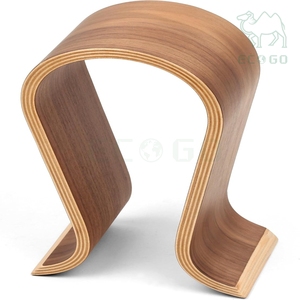 Luxury Modern Sustainable Wooden Storage Hanger Desktop Organizer Holder Display <b>Rack</b> Headphone Stand with Anti-slip Pad - Product Image 2