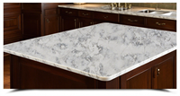 Échantillon Gratuit - Grande Dalle de Quartz Calacatta Blossom Blanc 100% Vietnam, 20mm d'Épaisseur, pour Plans de Travail Modernes de Salle de Bain d'Hôtel et Plans de Travail de Cuisine