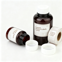 Bouteille PET à large ouverture, double taille, ambre foncé, qualité alimentaire, avec service d'étiquetage personnalisé pour l'emballage de produits pharmaceutiques et chimiques