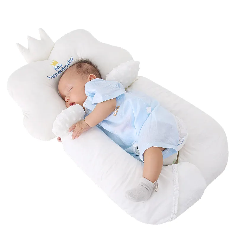 % 100% pamuk ayrılabilir nefes bebek kafa destek yastığı taşınabilir yenidoğan şezlong bebek uyku yastığı