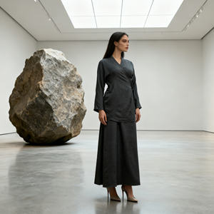 Nouvelle robe Abaya décontractée en polyester uni de haute qualité pour femmes musulmanes, fournisseur en gros - Product Image 2