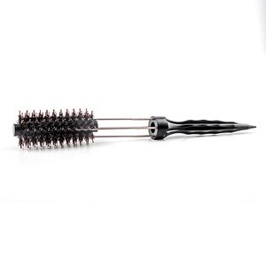 Cepillo de pelo con cerdas de jabalí, Logo de salón de madera, redondo, fuerte, nailon, con cabezas desmontables, <span class=keywords><strong>Amazon</strong></span> - Product Image 5