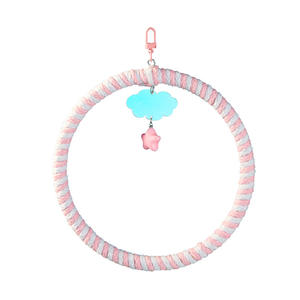 Soporte de percha de escalada para loros, cuerda de paja Natural, juguete redondo tejido para cacatúa Conure, cacatúa, periquito, jaula, decoración colgante - Product Image 5