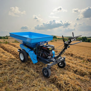 Épandeur de compost motorisé autopropulsé, épandeur d'engrais à double disque réglable à pousser à la main, pour pelouse et jardin, à essence, garantie 1 an - Product Image 5