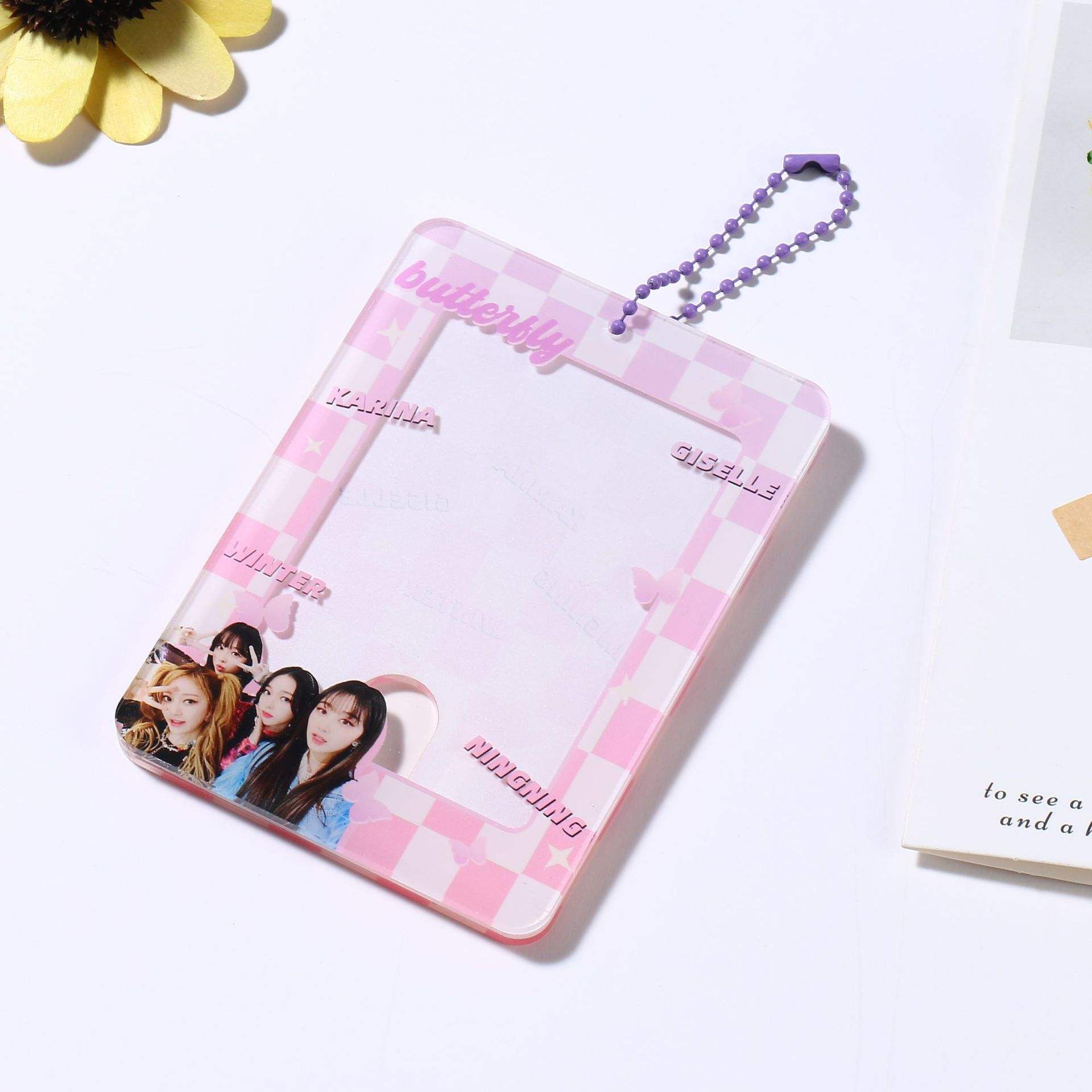 Portafoto Kpop In Acrilico - Con Portachiavi A Cuore, Blu - Foto 10