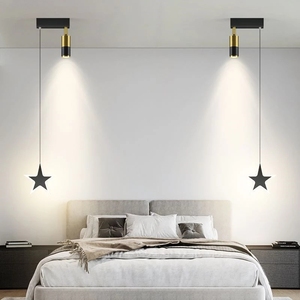 Moderno piccolo lampadario a Led per sala da pranzo <span class=keywords><strong>con</strong></span> faretto lampada a sospensione nera oro cucina Bar comodino soffitto illuminazione a sospensione - Product Image 3