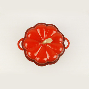 Olla Holandesa de Hierro Fundido con Forma de Calabaza, Olla Holandesa con Tapa, Olla Esmaltada con Forma de Calabaza, Olla para Cocinar, Olla para Sopa, Sirve para 2-3 Personas - Product Image 4