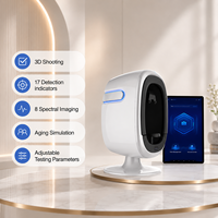 Analyseur de peau AI, scanner facial, analyseur de peau portable à 8 spectres avec application WiFi pour salon de beauté, spa, esthéticienne