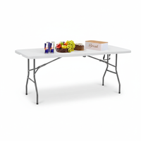 Table de camping pliable portable, table de pique-nique et de barbecue d'extérieur, bureau de camping compact avec poignée de transport