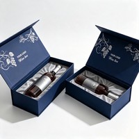 Boîte cadeau vin en carton rigide magnétique de qualité supérieure, encre soja, logo personnalisé, vente chaude, boîte cadeau vin de luxe