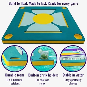 Mesa flotante de dominó de espuma EVA para fiestas en interiores y exteriores, fichas de mahjong, juegos de palabras y cartas de juego. - Product Image 1