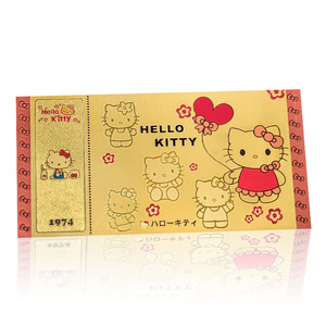Spedizione Gratuita Set di Banconote in Polimero con Lamina d'Oro, Carte Collezionabili Anime con Gattini Carini, Souvenir - Product Image 6