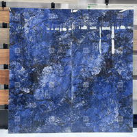 Losetas de Porcelana Esmaltada Azul de 60x120 cm, Estilo Mármol, para Pisos de Lujo en Salas de Estar, Gran Venta