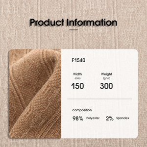 Tela Chenilla de 410 g/m², Tela de Jacquard Elástica de Poliéster y Spandex para Ropa de Invierno para Mujer - Product Image 2