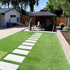 Factory wholesale sports artificial grass carpet garden football field long grass carpet grass <b>mat</b> - Product Image 6