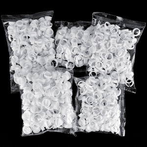 Anelli Monouso in Plastica per Pigmenti, 100 Pezzi, per Trucco Permanente delle Sopracciglia, Supporto per Inchiostro Bianco, Accessorio per Forniture - Product Image 6