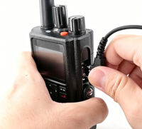 Microphone tactique pour talkie-walkie, suppression du bruit ENC, micro PTT à doigt, écouteur à tube acoustique bidirectionnel – Vente chaude usine