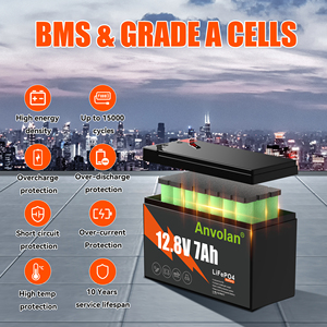 <span class=keywords><strong>Batterie</strong></span> LiFePO4 12,8 V 7 Ah à longue durée de vie (plus de 6000 cycles) pour vélos électriques, scooters et tricycles - Product Image 2