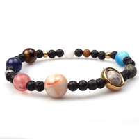 Pulsera de la Galaxia del Sistema Solar con Piedras Naturales de los Ocho Planetas, Pulsera de la Estrella Guardiana del Universo, ¡Gran Venta!