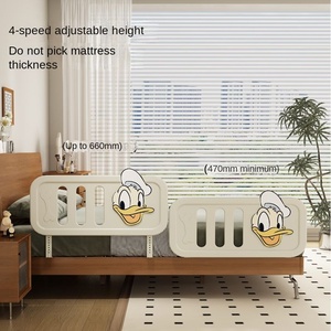 Barriera Laterale per <span class=keywords><strong>Letto</strong></span> Bambini, Sponda Anticaduta Regolabile su un Lato, Recinzione Protettiva per <span class=keywords><strong>Letto</strong></span> Stile Mickey Ecologica - Product Image 1