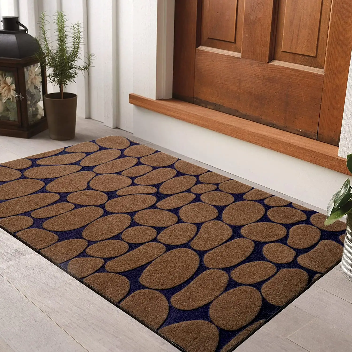 Custom Print Nordic Floor Carpet Fluffy Anti-skid Pvc Bath Mat Rubber Door Mat