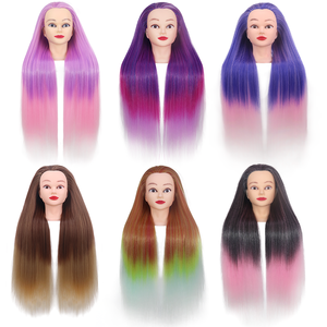 Cabeza de maniquí trenzado de entrenamiento de ensueño de 24 ", pelo sintético 100% para práctica de peluquería, herramienta de entrenamiento de salón profesional - Product Image 1