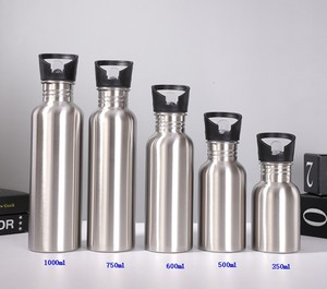 Custom 500ml 750ml Promotional Single Wall Stainless <b>Steel</b> Sport Water <b>Bottle</b> With Straw - Product Image 6