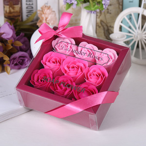 T066 Bán Buôn 9 Hoa Hồng Hộp Handmade Tắm Khắc Món Quà Cưới Thơm Nhân Tạo Rose Heads Petals Nhân Tạo Xà Phòng Hoa - Product Image 6
