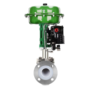Válvula de Globo Neumática de Diafragma Único Tipo Dividido PN25 SS304 con Brida de Control de PTFE - Product Image 2