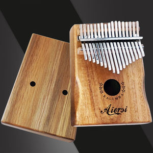 Kalimba Marca Aiersi Hecha en China, Kalimba Koa de 17 Teclas, Piano de Pulgar, Instrumentos Musicales con Libro, Martillo y Bolsa - Product Image 3