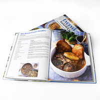 Service d'impression de livres de recettes personnalisés à couverture rigide, livre de cuisine offset couleur avec logo personnalisé pour les recettes culinaires