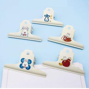 Clips de reliure en métal épais PinGlory PG2-20250724-2 avec logo personnalisé, motif chien bouledogue, 100 mm, pour cuisine, respectueux de l'environnement - Product Image 5