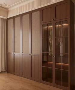 CBMmart Rattan Organizer in legno laminato a piedi in armadio con finitura superficiale in melamina armadio su misura per armadio - Product Image 4