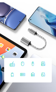 Adaptateur OTG, câble adaptateur durable tressé OTG USB 3.0 de type C pour <span class=keywords><strong>disque</strong></span> U/<span class=keywords><strong>disque</strong></span> <span class=keywords><strong>dur</strong></span>/clavier - Product Image 4