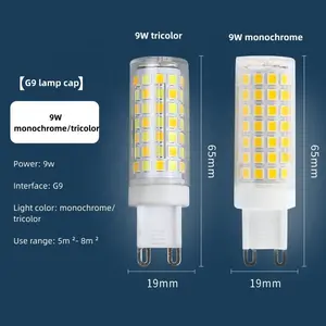 High Quality 3W 5W 7W Tri-Color Dimmable High-Brightness LED Corn Bulb With G4 G9 Light Source Non-Flickerin Luminous LED Chips