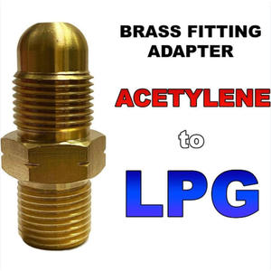 <b>Welding</b> & <b>Soldering</b> <b>Supplies</b> Brass Oxygen Regulator Adapter for Acetylene to Propane Pressure Regulator Conversion Connector - Product Image 5