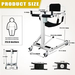 Máquina de Transferencia Eléctrica Plegable Portátil, Capacidad de 120 kg, Asientos de Coche, Transporte de Sillas de Ruedas, Elevador, Silla Cómoda para Discapacitados - Product Image 5