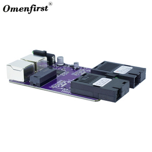 10 100 1000m 2 puertos 2 interruptores de red de fibra placa de circuito transceptor de fibra óptica pasiva interruptor POE inverso PCBA - Product Image 5