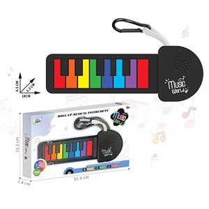 Mini Instrument de <span class=keywords><strong>Musique</strong></span> Électronique en Silicone, Jouet Portable, Piano, Guitare, Porte-clés Créatif, Jouet Musical de Poche pour Enfants - Product Image 1