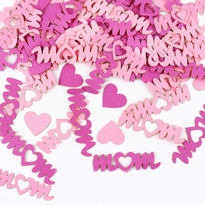 100 pièces/paquet de confettis décoratifs en papier pour la fête des mères, pour décorer les fêtes d'anniversaire des mamans - Product Image 1