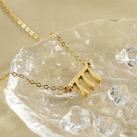 Elegante Collar Minimalista de Acero Inoxidable con Número de Ángel 111-999, Cadena de Eslabones Chapada en Oro de 18K, Collar de Número de la Suerte a la Moda